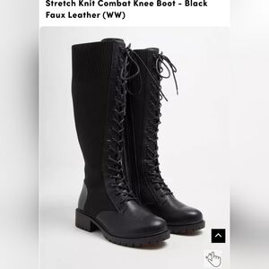 Torrid Stretch Knit Combat Knee Boots Nwt 11ww